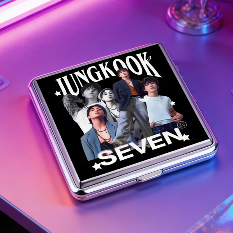 Jungkook K-pop Inspired Retro Collage Art Black and White Fan Gift Met