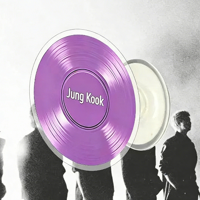 Kpop Inspired Colorful Vinyl Record Member Names Stylish Car Mount Stand Music Art Magnetic Phone Holder