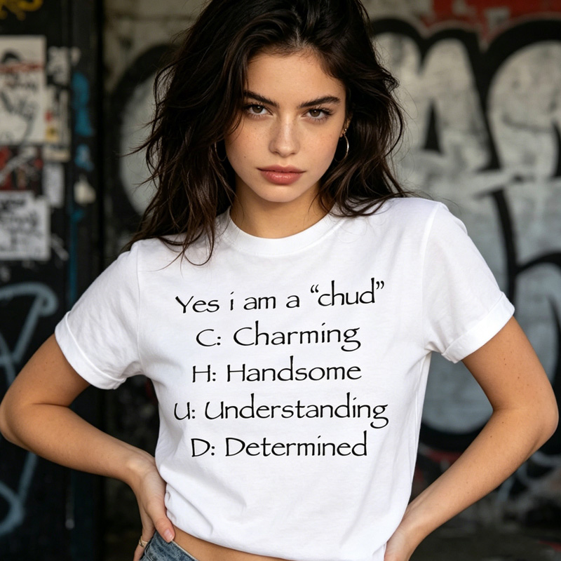 Funny Yes I Am A Chud T-Shirt Internet Humor Satire Quote Tee Casual Streetwear Unisex Top Gift