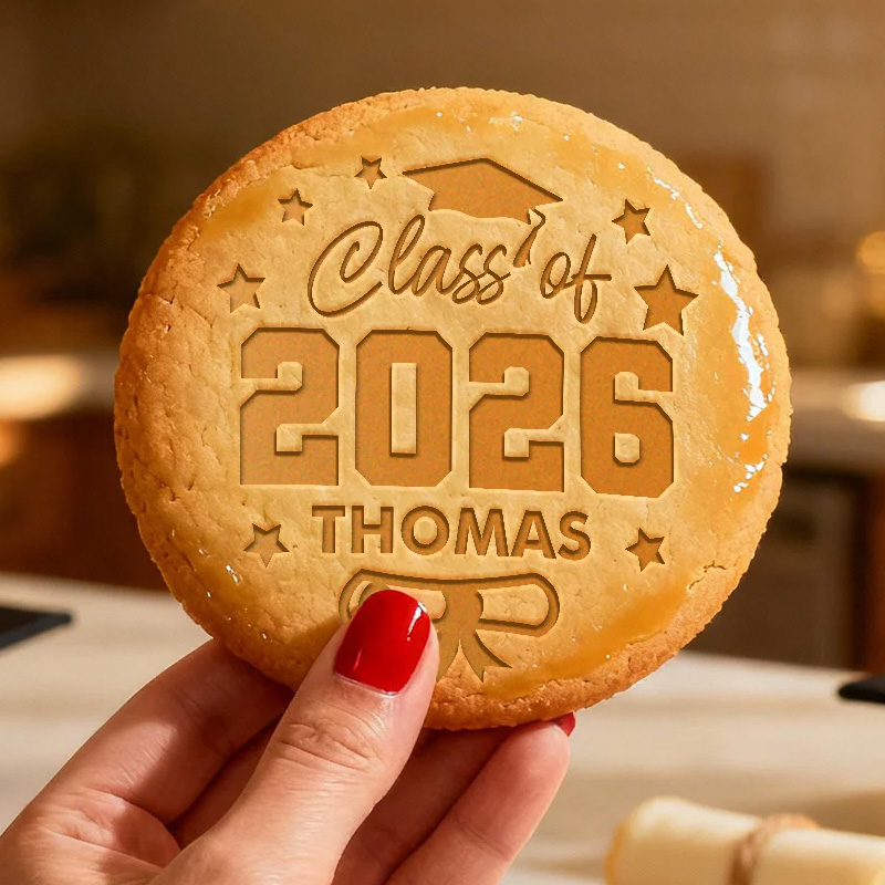 Graduation Class of 2026 Personalized Name Star Cap Diploma Celebration Baking Gift Cookie Cutter