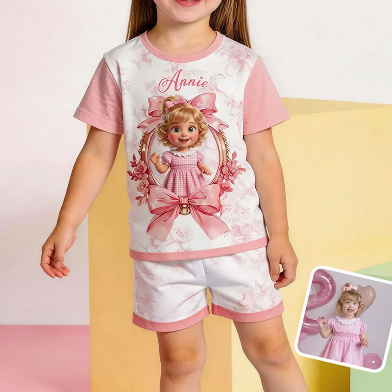 Personalized Princess Pajama Set Themed Sweet Dreamy Bedtime Magic Des