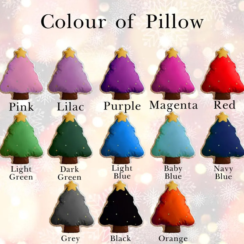 Personalized Christmas Tree Pillow with Custom Name Design for Cozy Holiday Decor Pillow