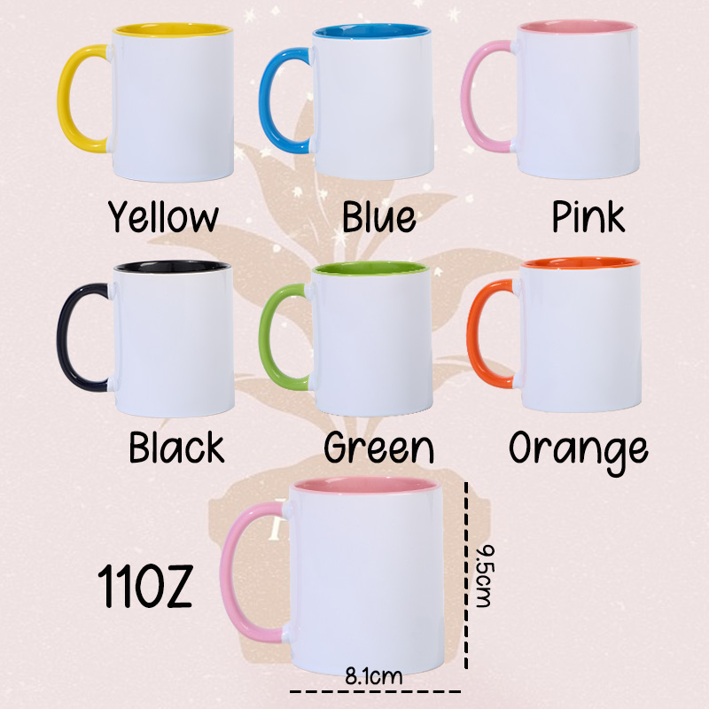 Personalized Ocean Waves Stained Glass Print Coffee Mug with Name Romantic Pastel Coffee Cup Birthday Gift 