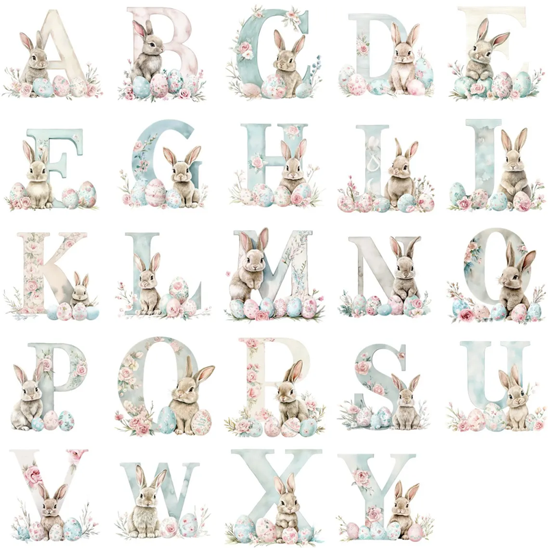 Personalized Watercolor Easter Bunny Pillow Birthday Gifts for Kids Bunny Lovers Gifts