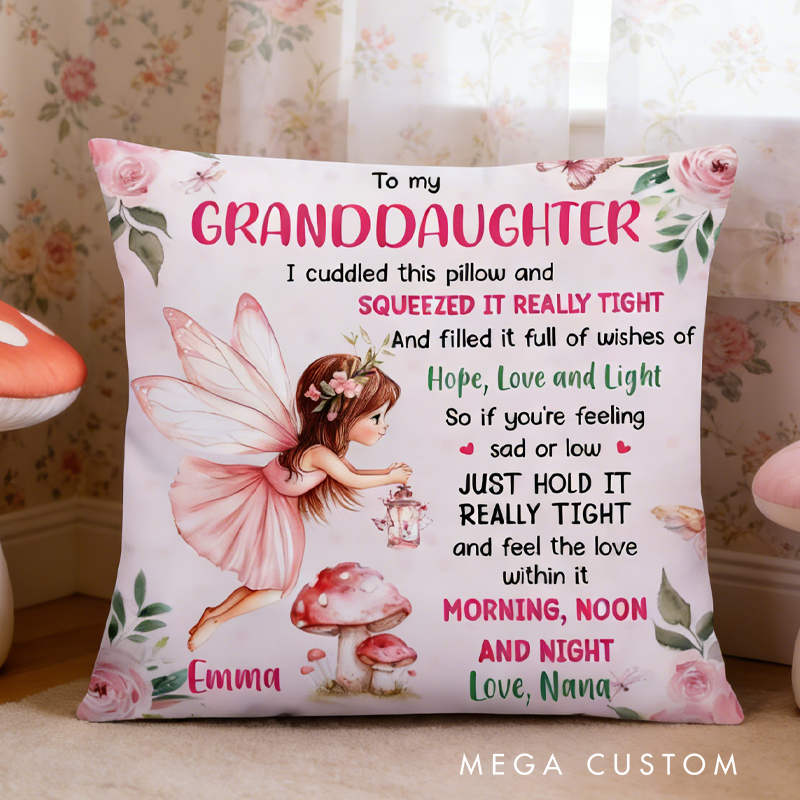 Personalized Gift For Granddaughter To My Daughter Granddaughter Fairy Theme Pillow