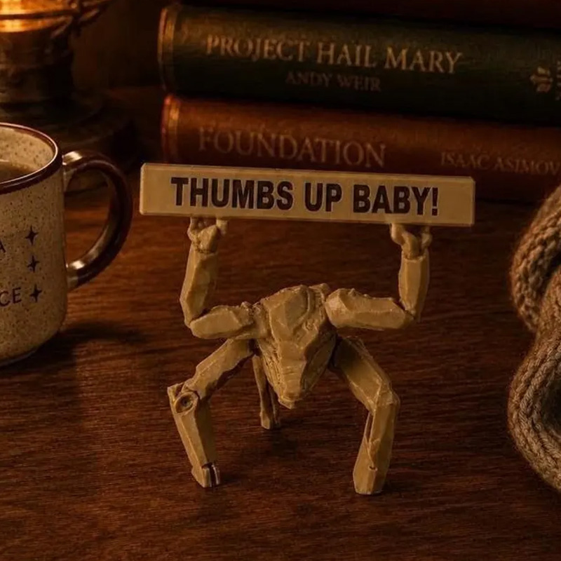 Project Hail Mary Rocky Figure Desktop Motivational Creature Miniature Custom Name Words Of Encouragement Holder Desktop Decoration