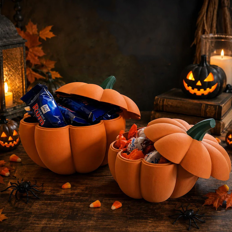 Personalized Pumpkin Cookie Jar Autumn Storage Container Festive Candy Bowl For Halloween Thanksgiving Decor