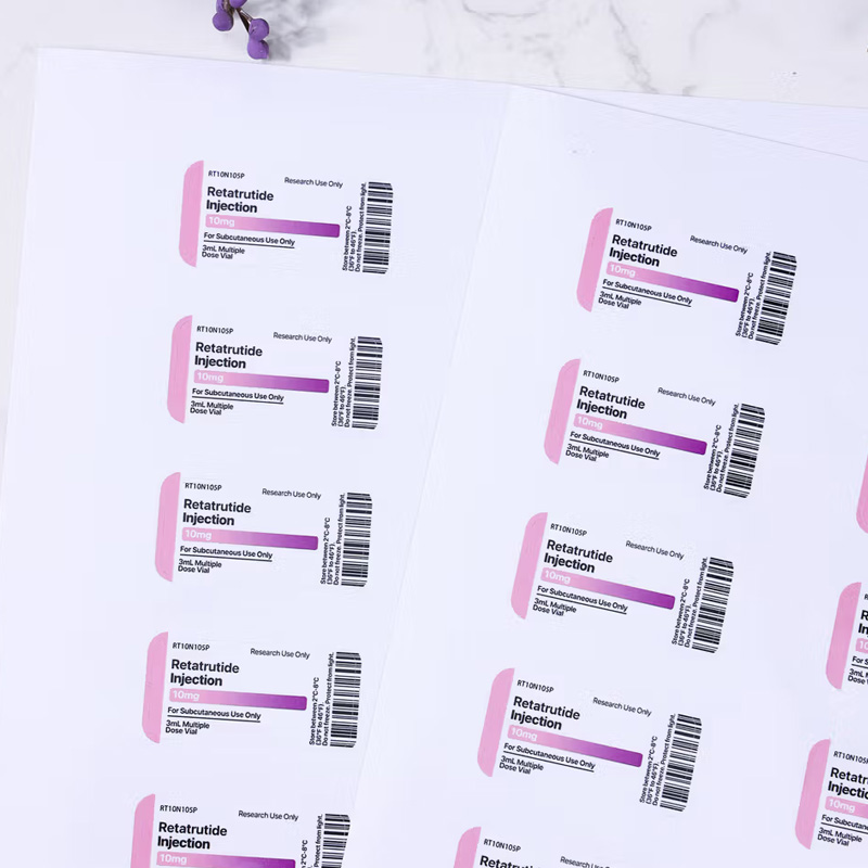 Personalized Multicolor Peptide Drug Bottle Label with Text Medication Organization Daily Use Birthday Gift for Diabetes Patients Caregivers