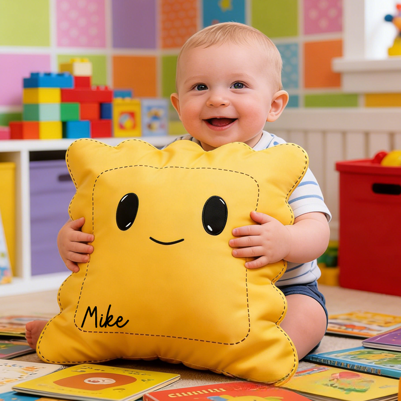 Personalized Cute Ravioli Guy with Butt Cheeks Pillow Nursery Decor Toddler Gift 