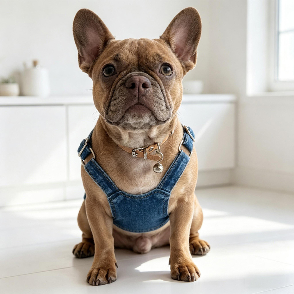  Dog Denim Overalls Jeans Outfit Adjustable Pet Clothes Cute Puppy Apparel Gift