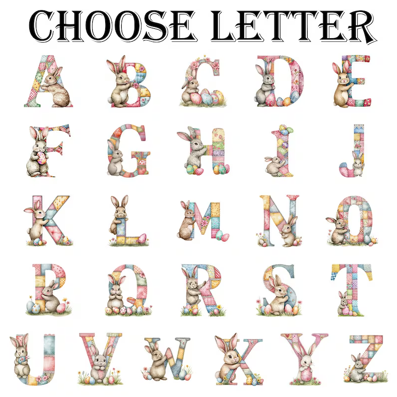 Personalized Bunny Drawstring Bags Custom Name Bunny Designs for Egg Hunts Easter Party Favors Bunny Drawstring Bags 