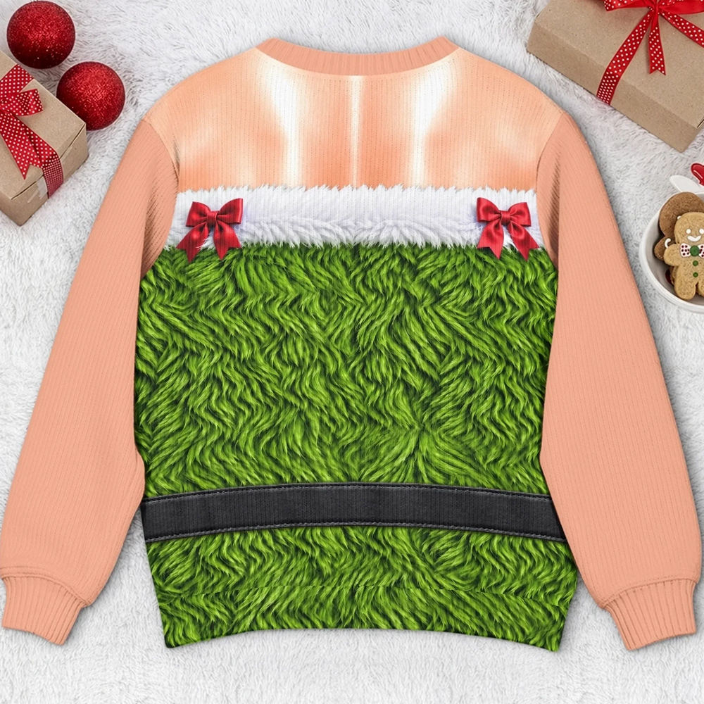 Personalized Christmas Birthday Gifts For Daughter Besties Sisters Granddaughter Grandma Mom Yourself Serving Elf Glam Custom Funny Ugly Sweatshirt
