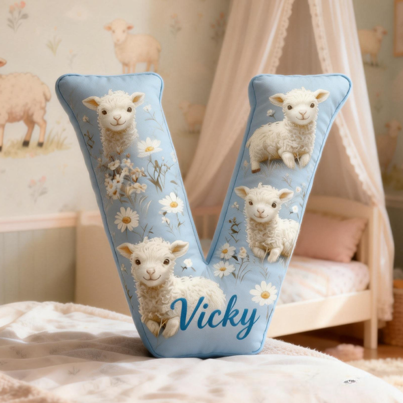 Personalized Retro Little Sheep Graphic 3D Print Pillow Birthday Gifts Funny Gifts 