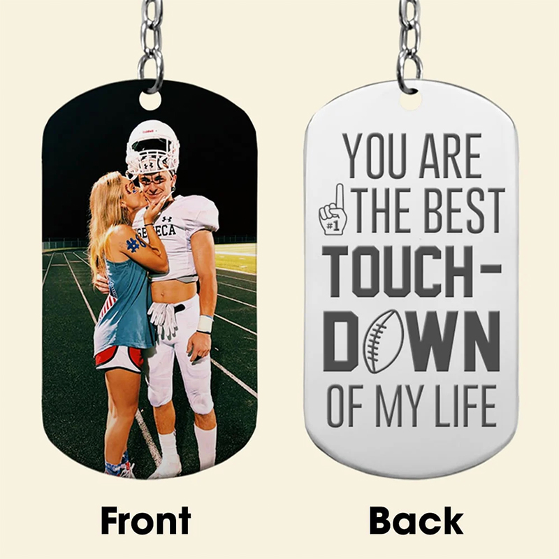 Personalized "You're the Real MVP" Football Keychain for Couples or Sports Fans Valentine's Day Gift 