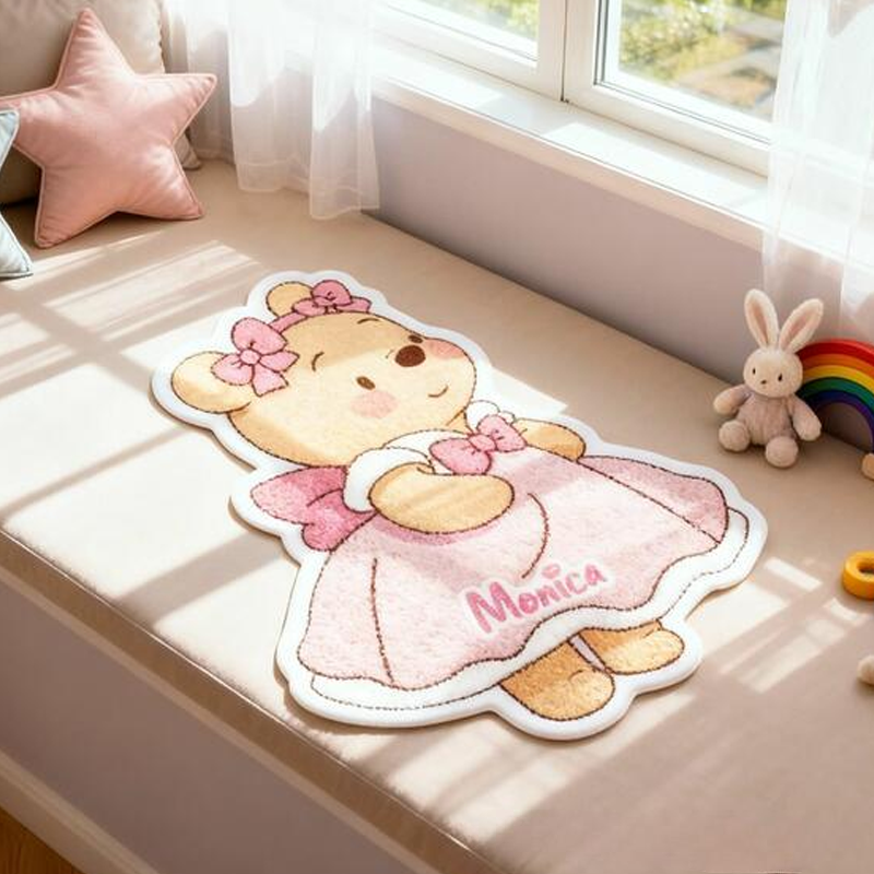 Personalized Bear Themed Playmat with Skirt Customizable with Your Name Cute Gift for Children