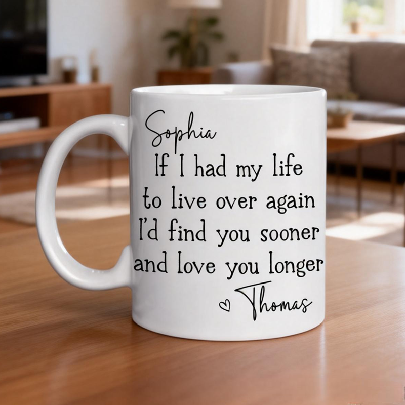  Personalized Love You Longer Coffee Mug Birthday Gift for Her or Him