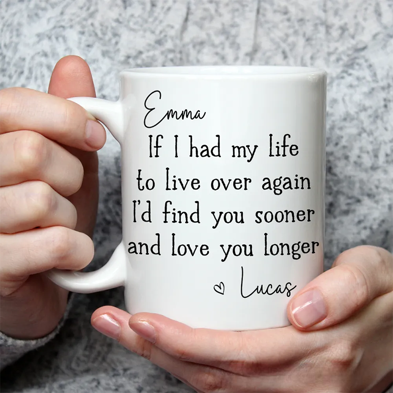  Personalized Love You Longer Coffee Mug Birthday Gift for Her or Him