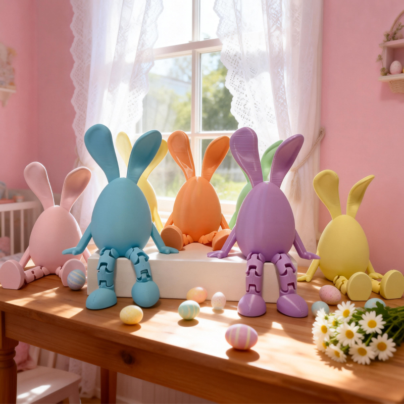 Mini Bunny Egg Fun Easter Basket Stuffer for Kids 3D Printed Cute Toy and Gift for Easter