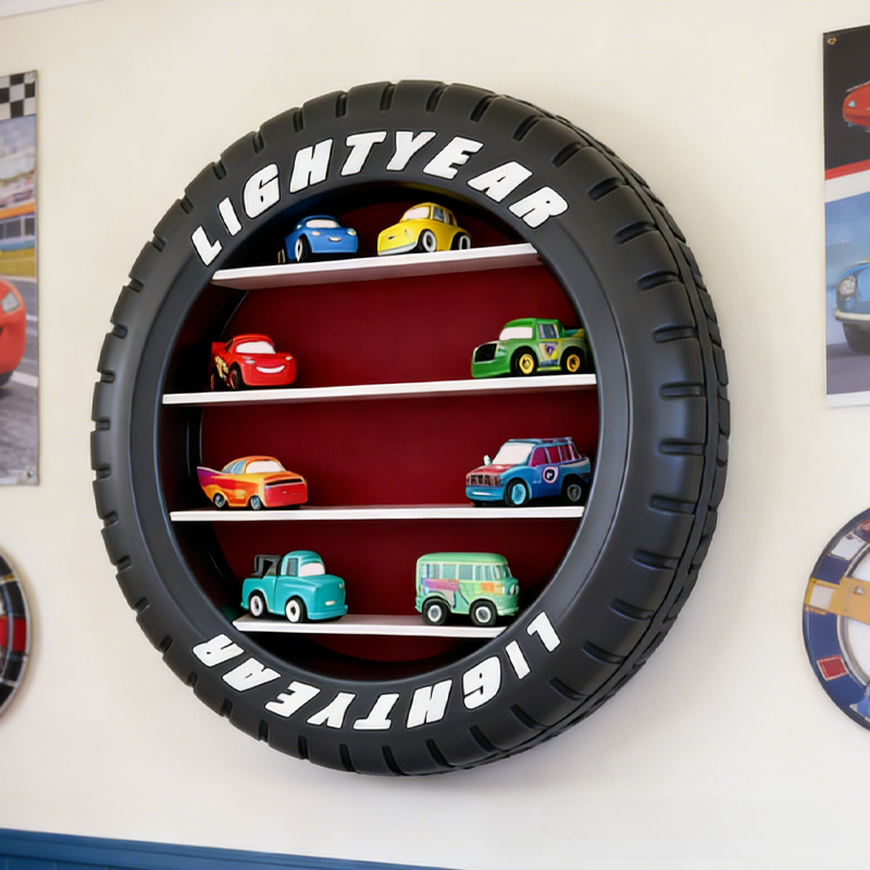 Cars Tyre Display Shelf 3D Printed Display for Hot Wheels Matchbox Toys Gifts for Kids and Collectors