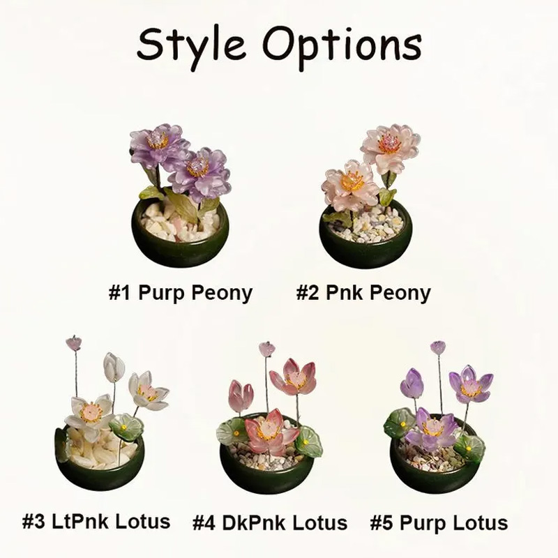 Personalized Purple Elegant Bloom Serenity Home Tabletop Decorative Gift for Loved Ones Crystal Rose Flower Ornament Mother's Day Gift