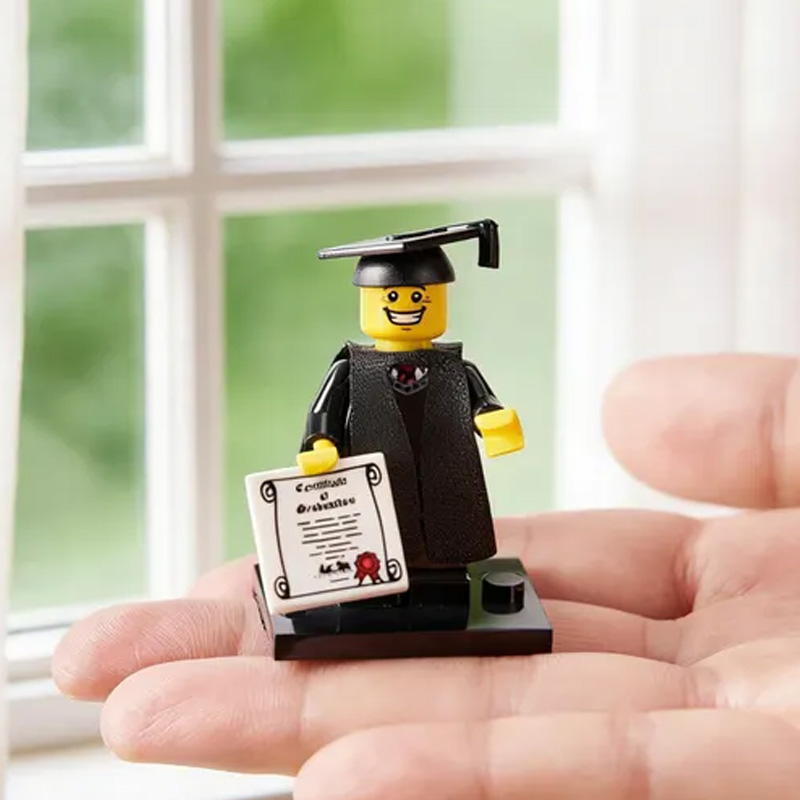 Graduation Bricks Graduate Minifigure Brick Figures Congratulations Grad Gift for Kids