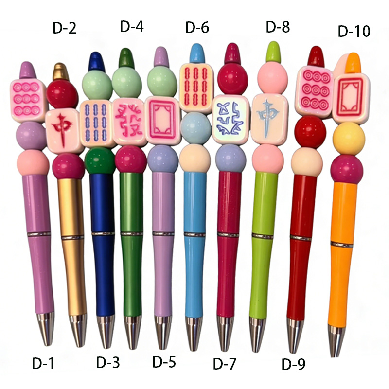 Colorful Creative Mahjong Style Cute Ballpoint Writing Tool Student Gift Stationery Mahjong Pen