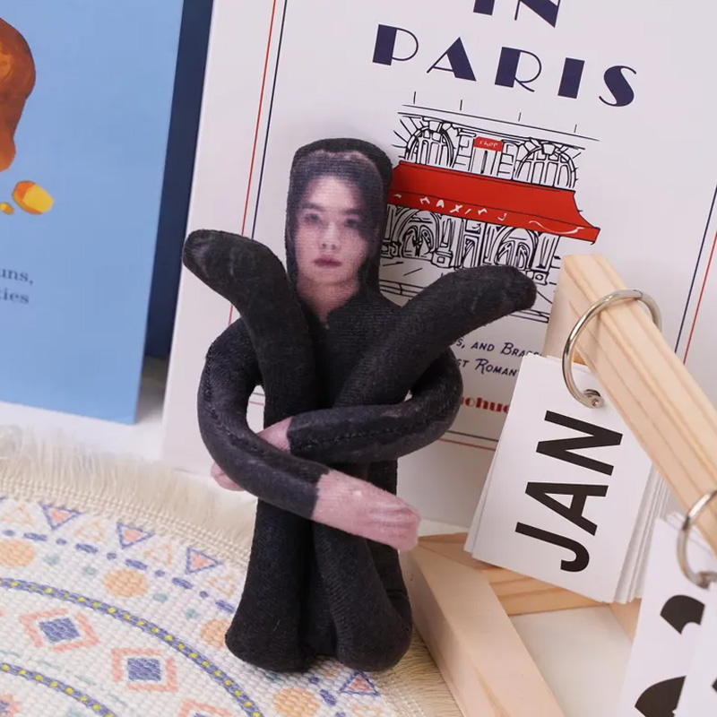 Personalized Custom Face Figure Soft Stuffed Toy Funny Flexible Poseable Doll Unique Gift Idea Handmade Abstract Plush