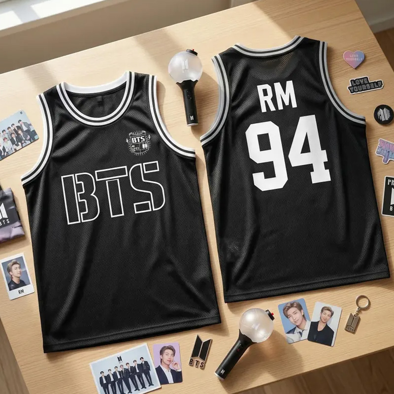 Kpop Group BTS-Style Jersey, Custom BTS Members Basketball Jersey For Army, BTS World Tour 2026 Merch Top, Bangtan Comeback 2026 Sports Vest