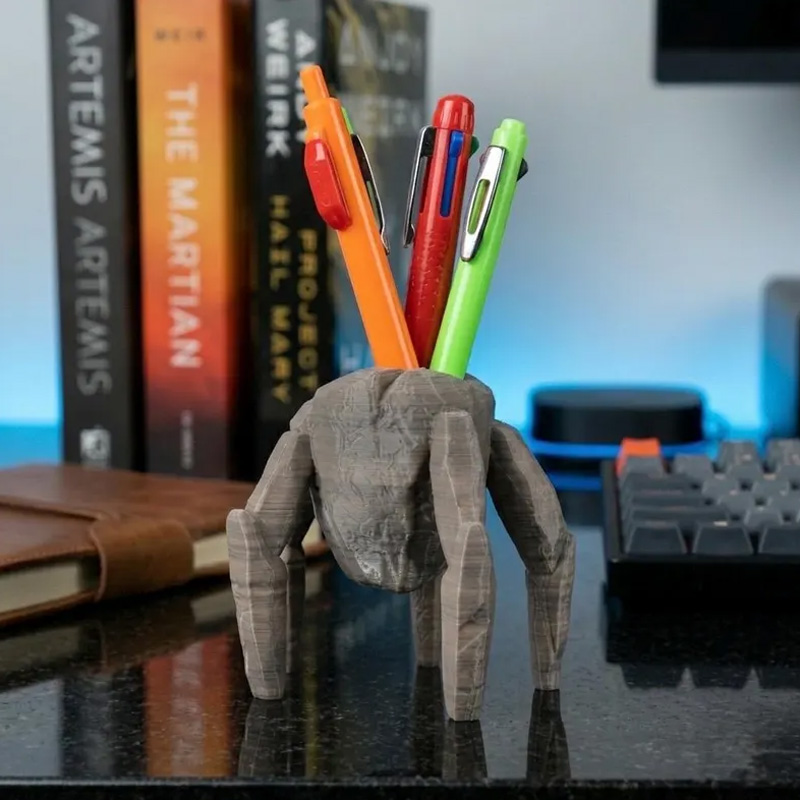 Personalized Funny Desk Buddy Clay Style Geek Office Gift Quirky Pen Holder For Fans Rocky Figurine 3D Printed Movie Pen Holder Themed