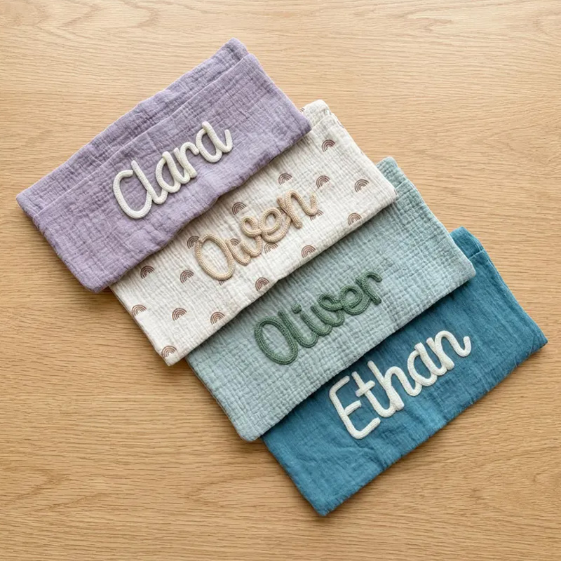 Personalized Car Backseat Organizer Kids Car Caddy with Knit Name Cotton Toy Storage