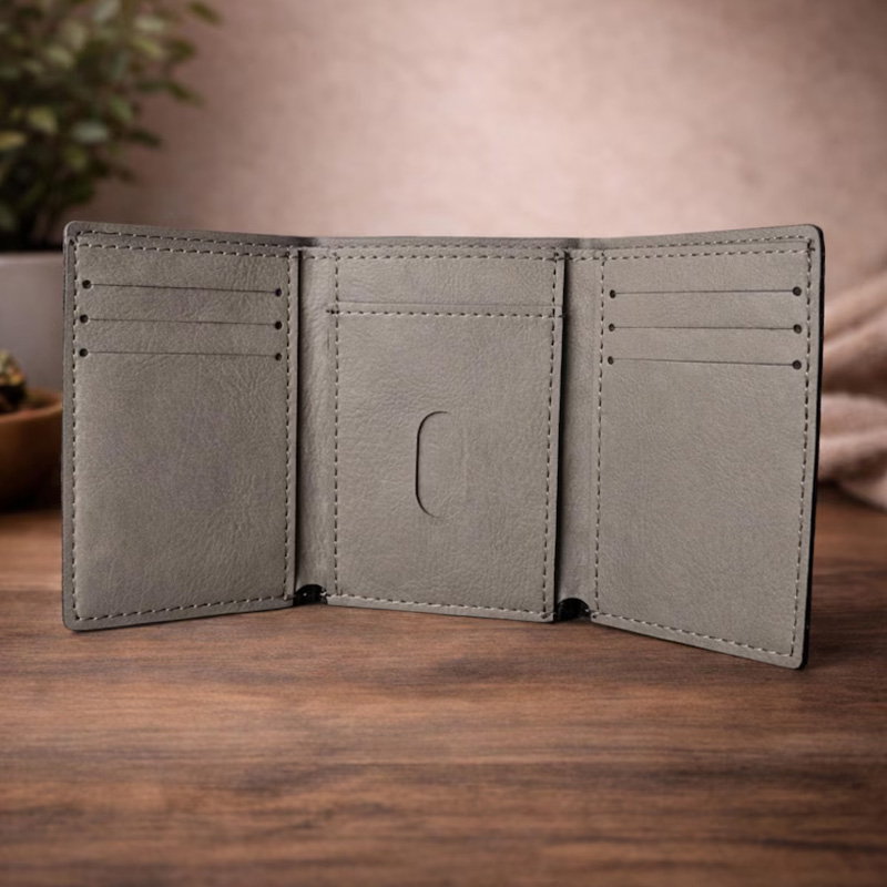 Personalized Kids Wallet Engraved Trifold Wallet for Boys Custom Name Wallet Gift for Kids