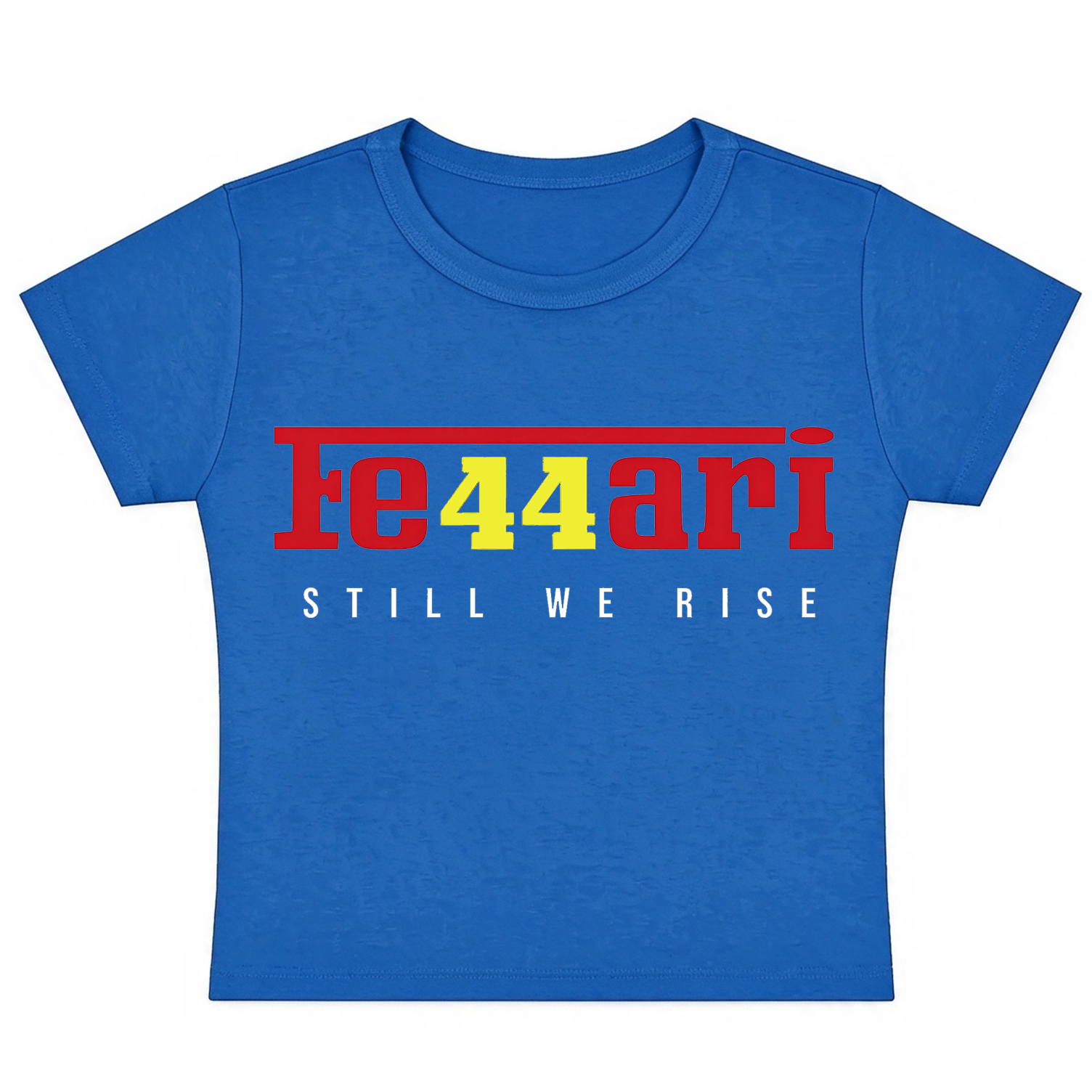 F1 Ferrari Fe44ari Still We Rise Baby Tee, Lewis Hamilton Inspired Cropped T-shirt, Formula 1 Racing Women’s Crop Top, F1 Fan Gift