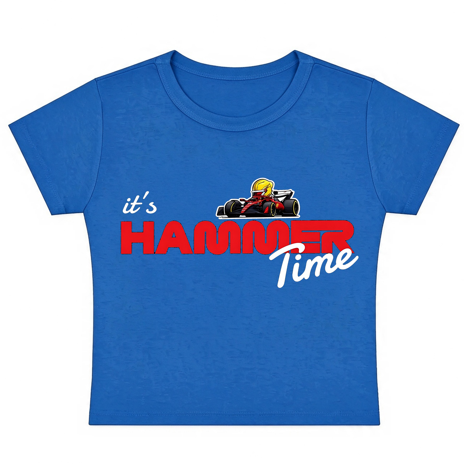 F1 It's Hammer Time Baby Tee, Lewis Hamilton Inspired Cropped T-shirt, Formula 1 Women’s Crop Top, F1 Fan Gift