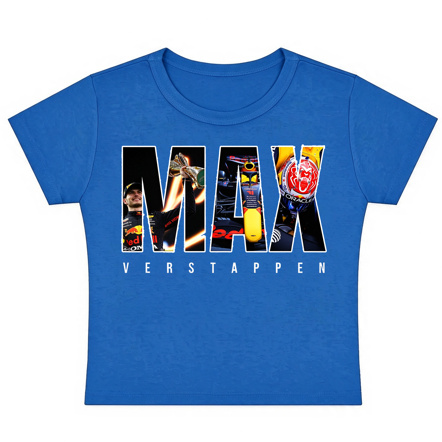 F1 Max Verstappen Baby Tee, Max Verstappen Photo Fill Cropped T-shirt, Formula 1 Women’s Crop Top, F1 Fan Gift