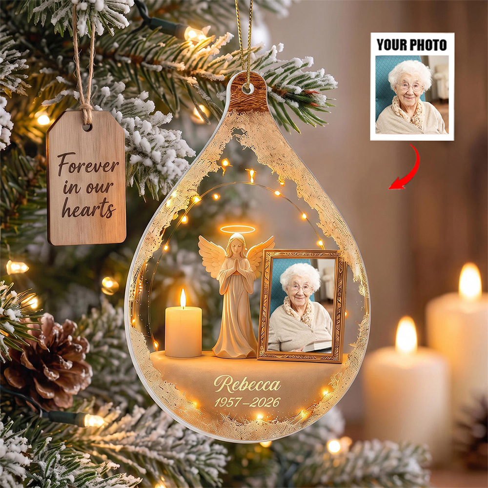Personalized Photo Memorial Ornament Your Light Still Shines