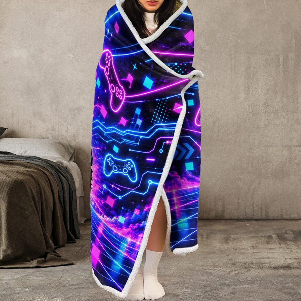 Personalized Blanket Can't Hear You I'm Gaming Funny Reading Blanket For Game Lovers
