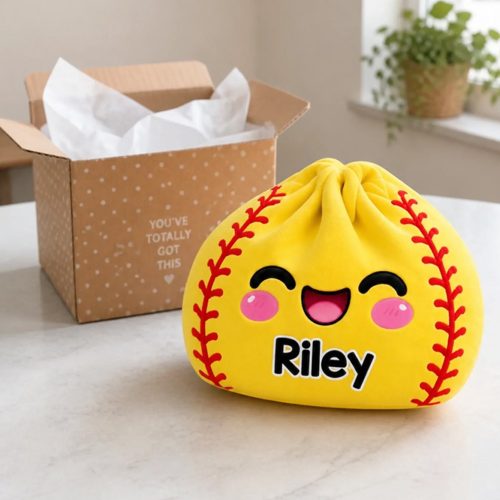 Personalized Shaped Pillow Custom Name Kawaii Sports Ball Gifts for Kids