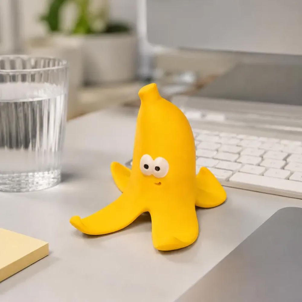 Cute Banana Phone Holder Stand Funny Kawaii Desk Accessory Gift for Her