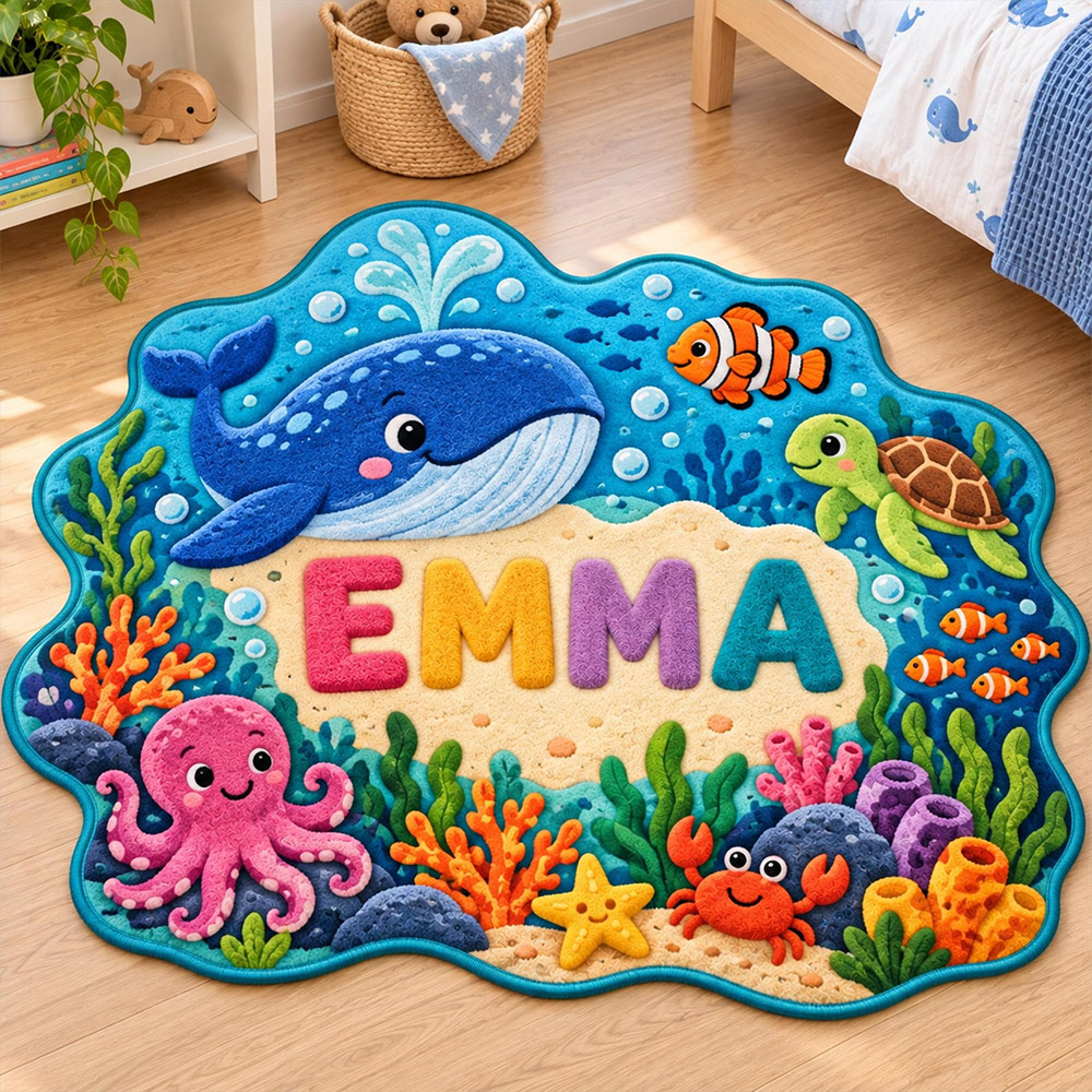 Personalized 3D Irregular Nursery Play Rug Dream Horse Rug Gift for Toddler Kids