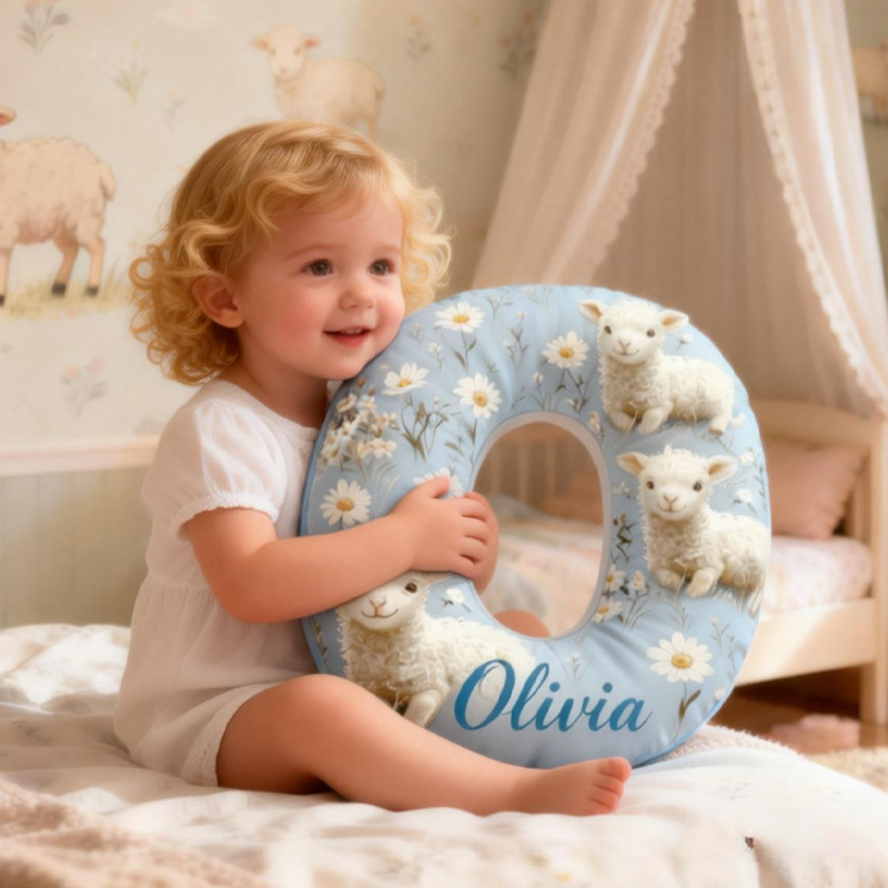 Personalized Retro Little Sheep Graphic 3D Print Pillow Birthday Gifts Funny Gifts 