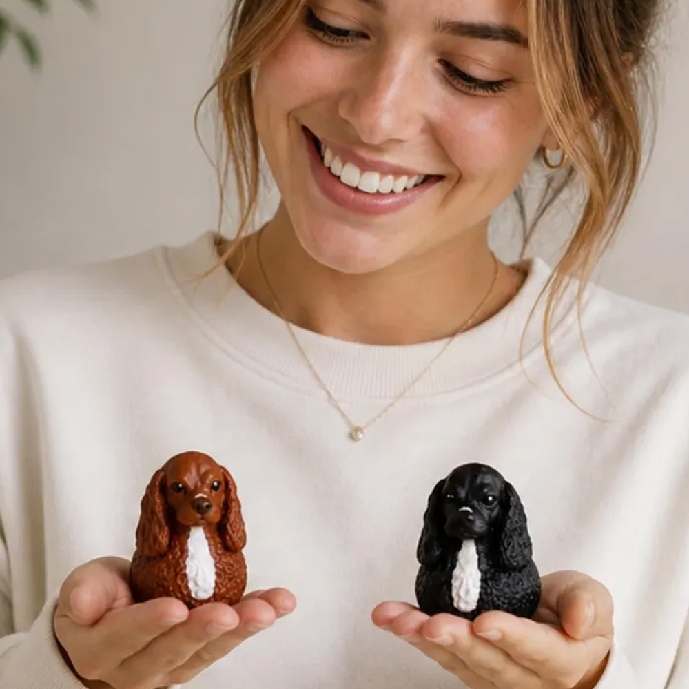 Pet Duck Figurines Cute Puppy Duck Hybrid Mini Ornaments Red Scarf Funny Desk Decor Novelty Gift For Dog Lovers