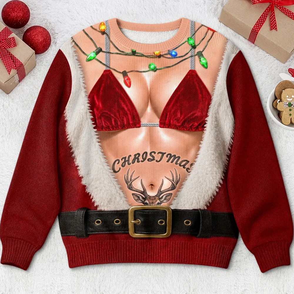 Personalized Christmas Birthday Gifts For Daughter Besties Sisters Granddaughter Grandma Mom Yourself Merry And Extra Custom Funny Ugly Sweatshirt