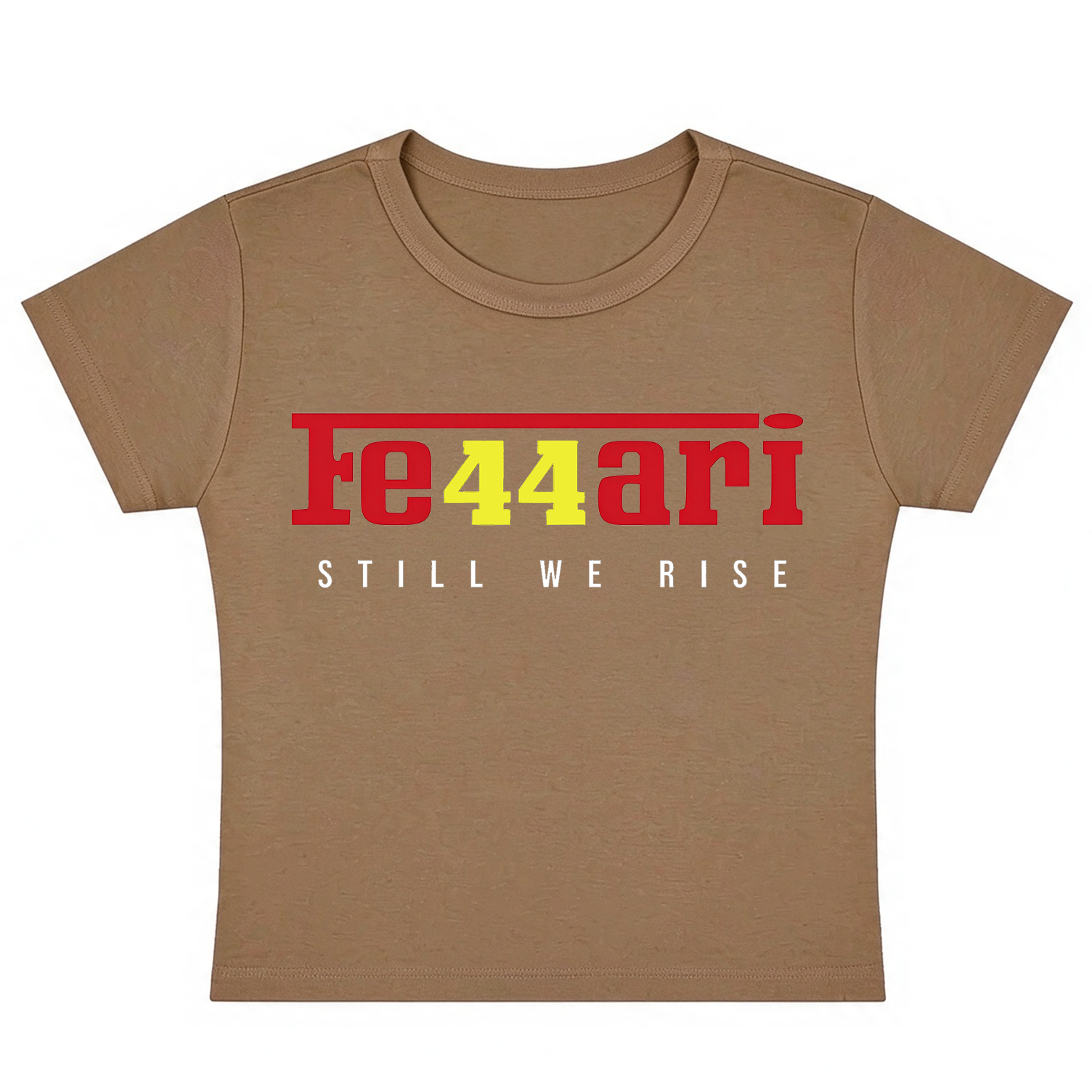 F1 Ferrari Fe44ari Still We Rise Baby Tee, Lewis Hamilton Inspired Cropped T-shirt, Formula 1 Racing Women’s Crop Top, F1 Fan Gift