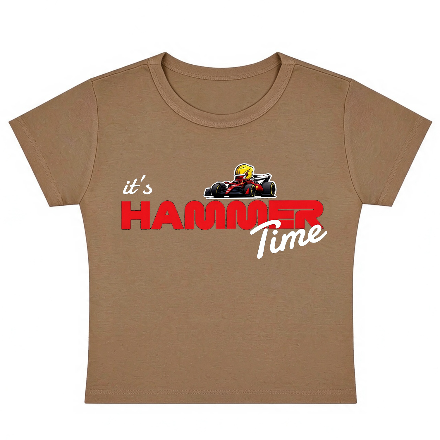 F1 It's Hammer Time Baby Tee, Lewis Hamilton Inspired Cropped T-shirt, Formula 1 Women’s Crop Top, F1 Fan Gift