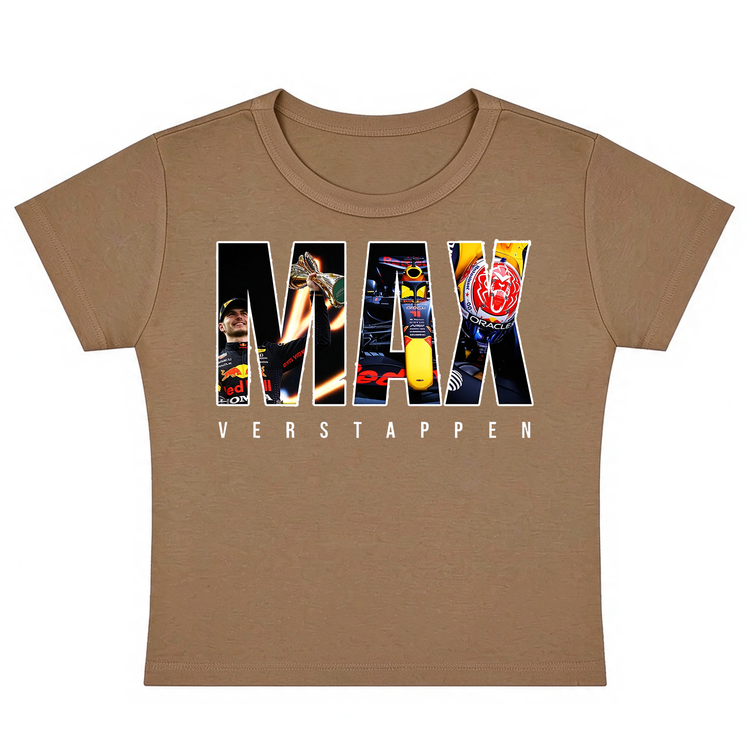 F1 Max Verstappen Baby Tee, Max Verstappen Photo Fill Cropped T-shirt, Formula 1 Women’s Crop Top, F1 Fan Gift