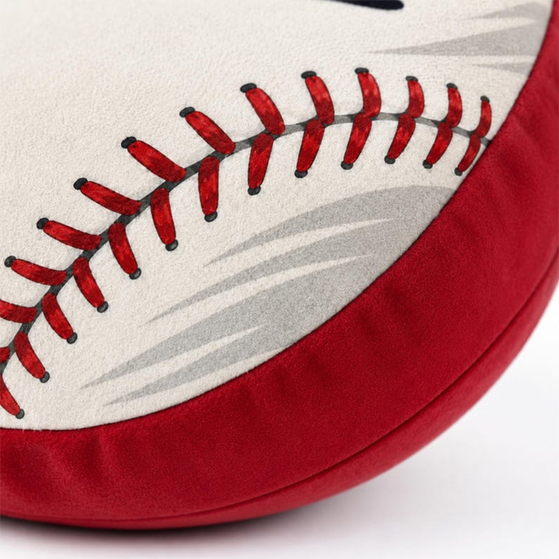 Personalized Baseball Pillow Custom Name Sports Cushion Kids Room Decor