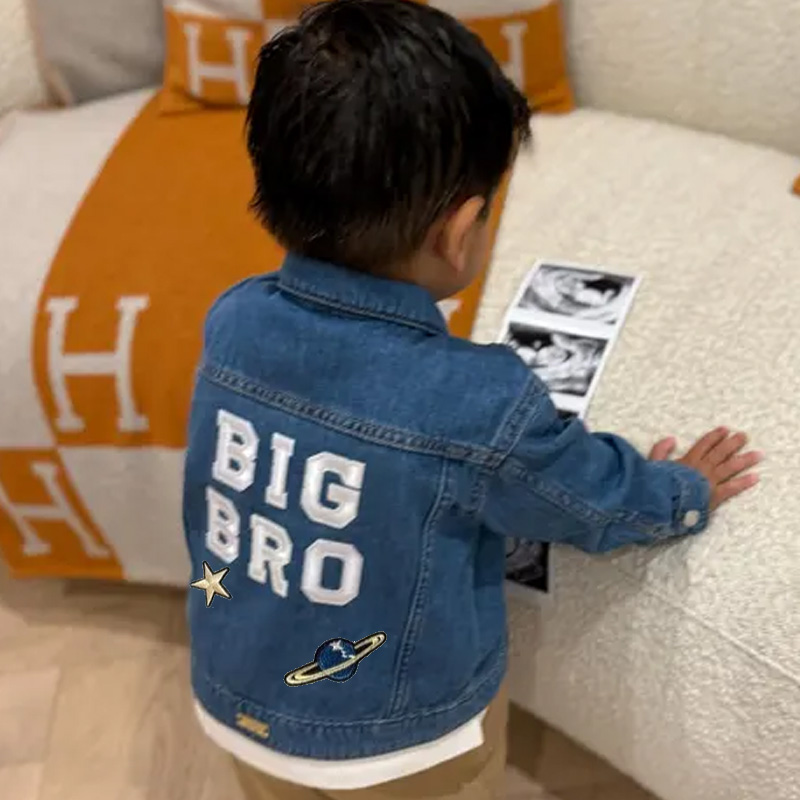 Personalized Space Planet Rocket Star Patch Custom Name Adventure Galaxy Explorer Style Cool Outfit Kid Denim Jacket