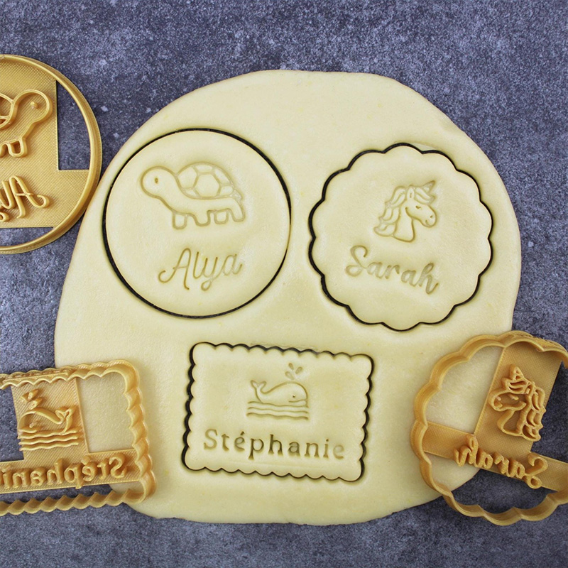 Personalized Name Animal Themed Cookie Cutters Gift for Kids