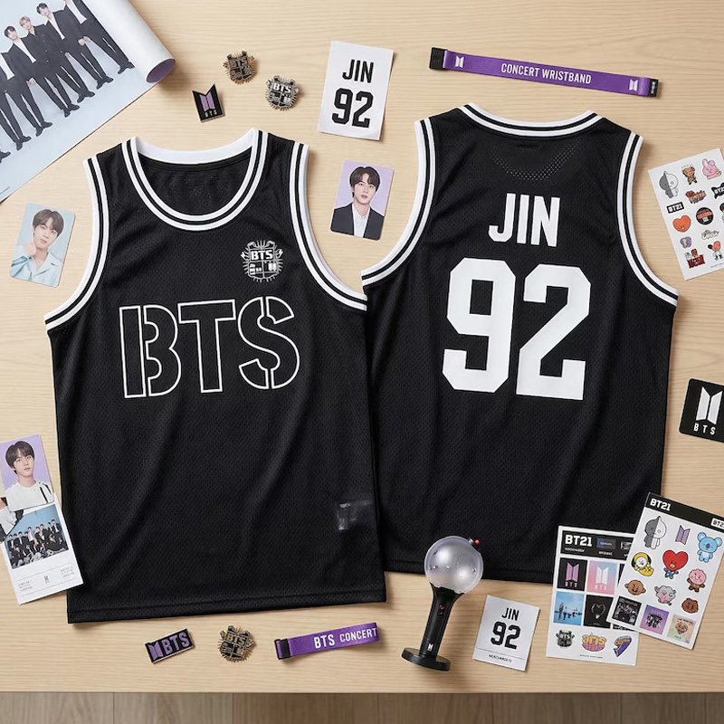 Kpop Group BTS-Style Jersey, Custom BTS Members Basketball Jersey For Army, BTS World Tour 2026 Merch Top, Bangtan Comeback 2026 Sports Vest