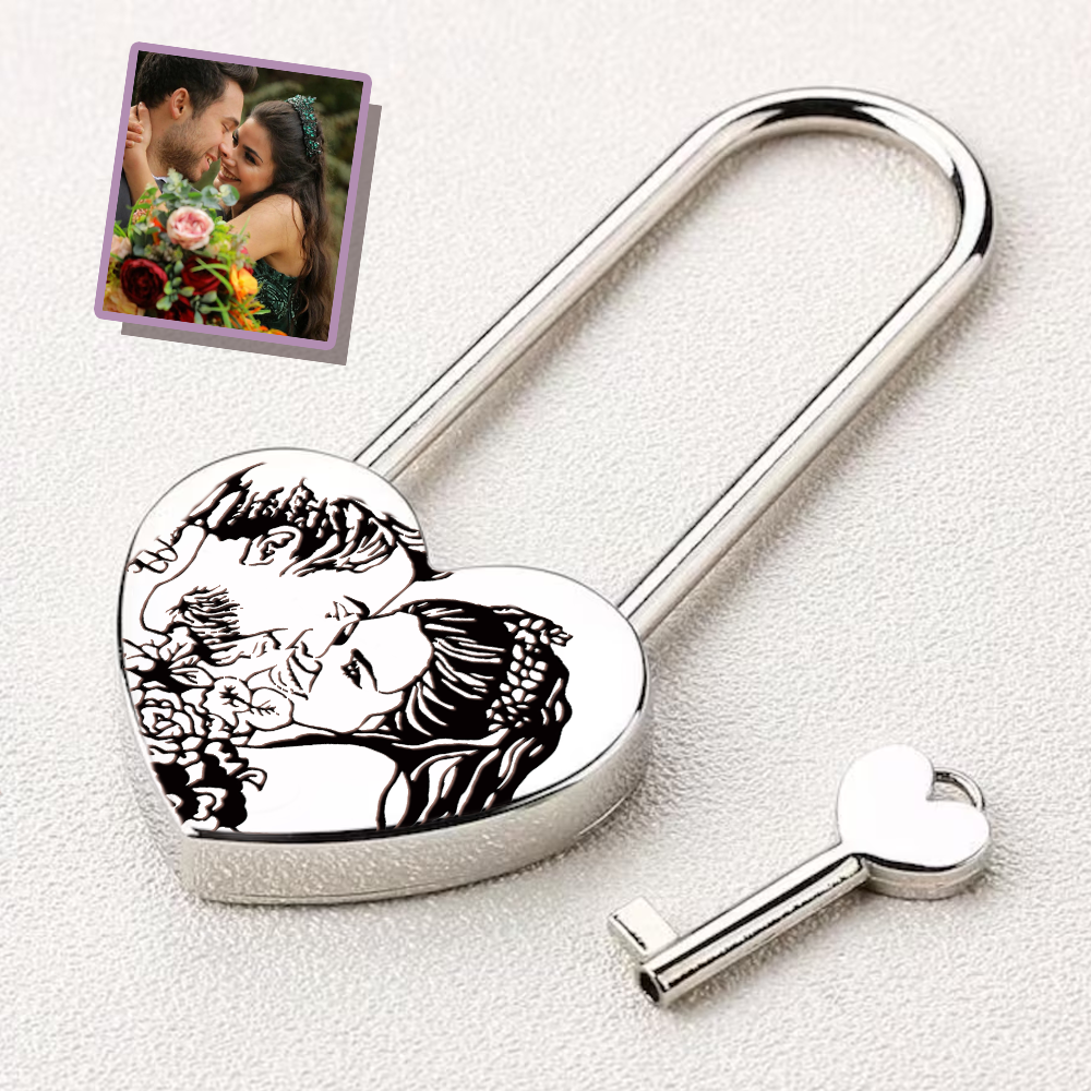 Personalized Engraved Heart Shaped Padlock Personalized Couple Love Lock With Key For Anniversary Valentines Day Wedding Gifts